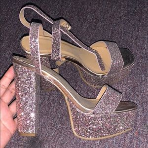 glittery heels
